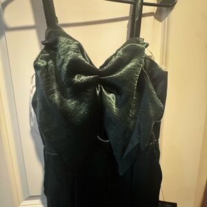 Lulu's Shimmering Dark Green Jumpsuit